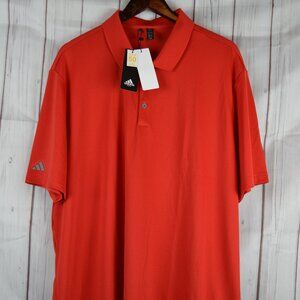 ADIDAS A230 Dri Fit UPF50 Performance Golf Sport Shirt Men's Polo 2XL Red NWT